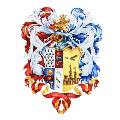 Family coat of arms (watercolor technique)