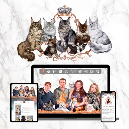 Custom website development for Maine Coon cattery