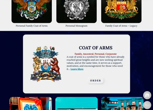 Website for the development of Coats of Arms and Monograms