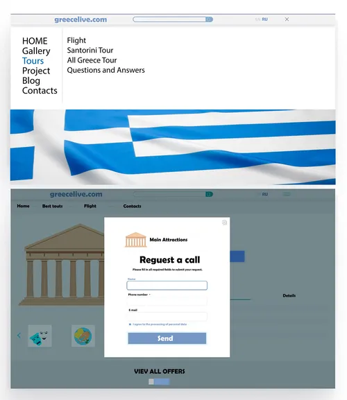 Custom-built website for a travel agency