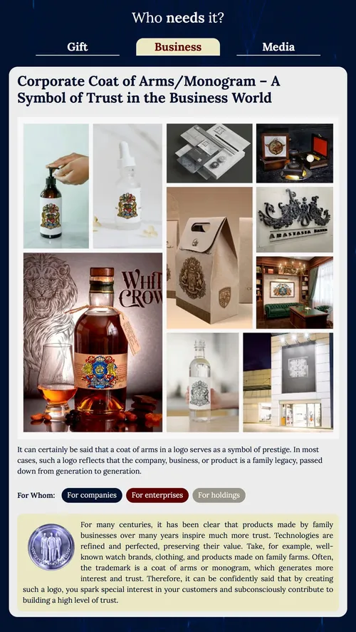 Website for the development of Coats of Arms and Monograms