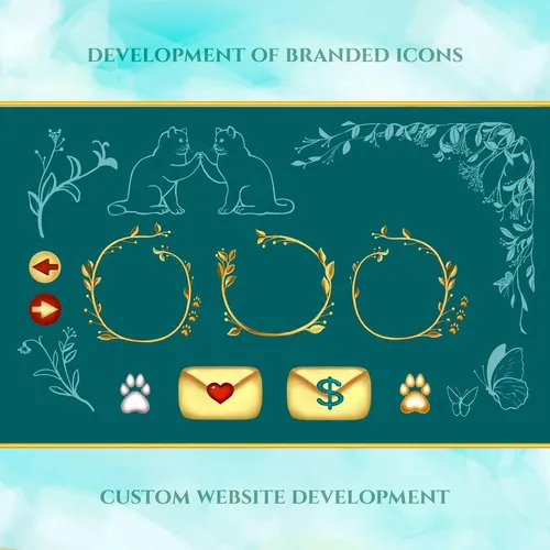 Development of icons and design elements for the website